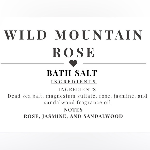 WILD MOUNTAIN ROSE - BATH SALT - Set of 2️⃣ Handcrafted! - Picture 3 of 3